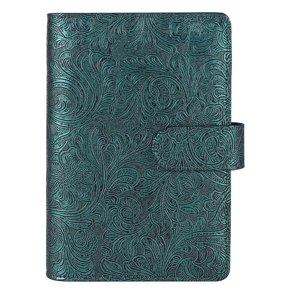 A6/A5 Vintage en relieve PU DIY carpeta cuaderno cubierta diario agenda planificador cubierta de papel papelería escolar (C A6)