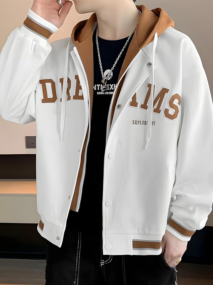 Amazon.com: Men's Spring And Autumn Casual Hooded Jacket
