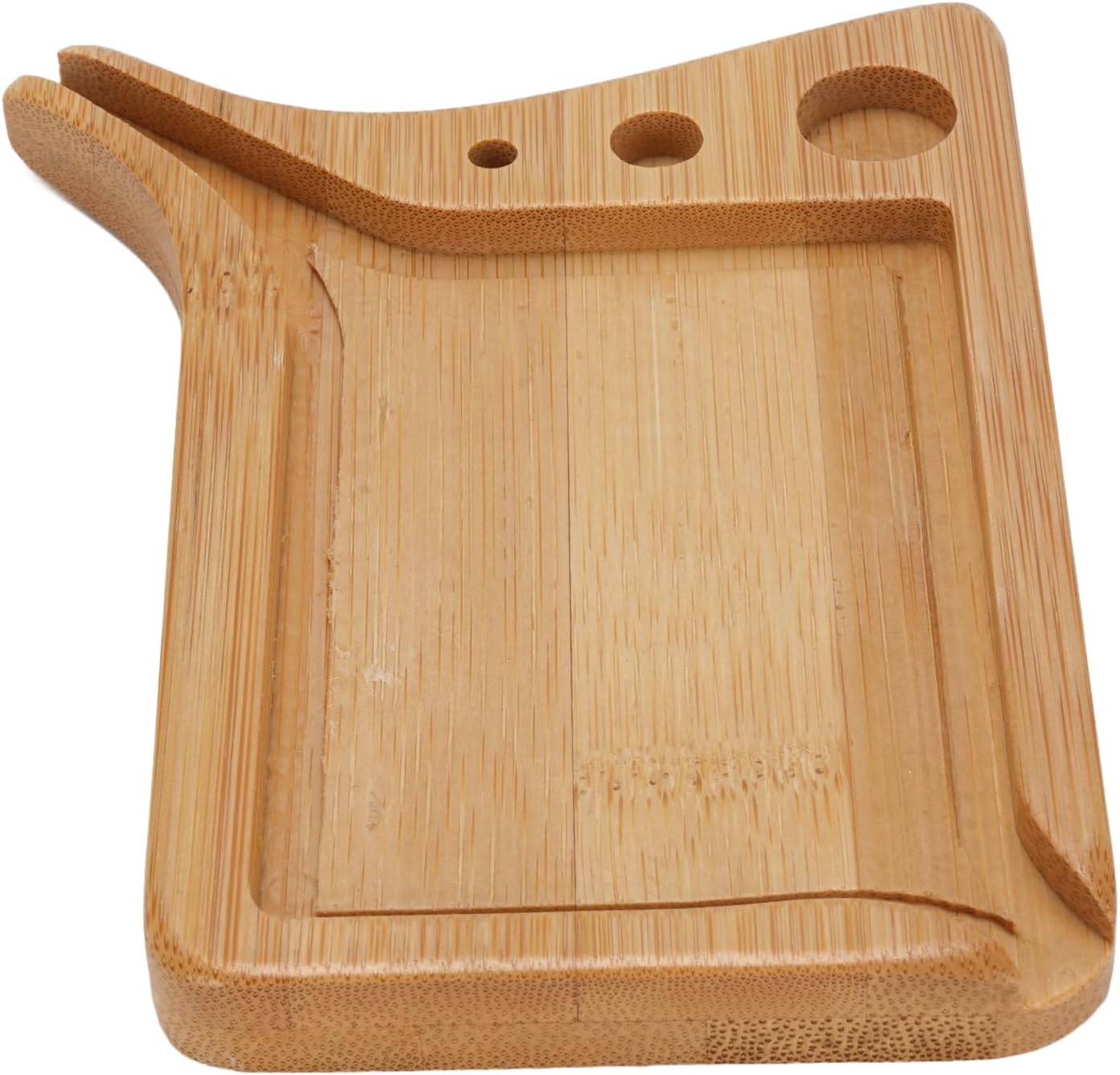 DAN&DRE Rolling Tray with Brush Dispensing Slots. Rounded Edges. Multipurpose Bamboo Rolling Tray