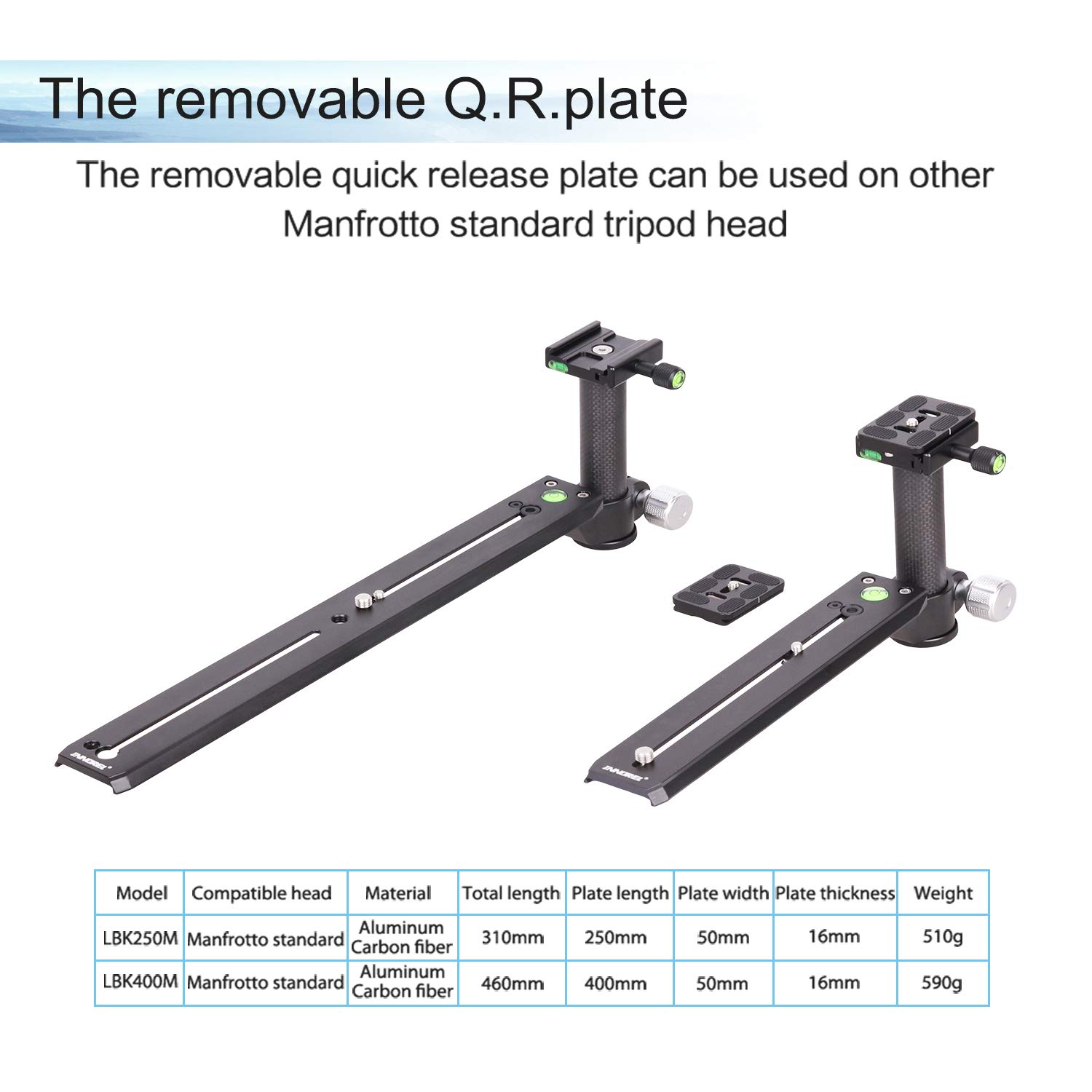 Telephoto Long-Focus Lens Bracket Clamping Pillar Camera Support Holder Nodal Slide Plate for Hydraulic Tripod Head (400mm)