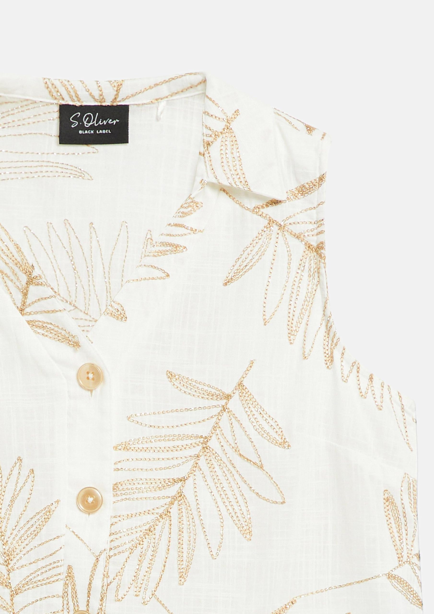 s.Oliver Ärmellose Bluse mit Stickerei