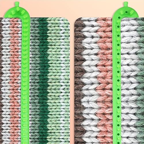 Miniatura 5 de Katech Juego de 4 telares de punto rectangulares de diferentes tamaños de colores de plástico para tejer, bufanda, sombreros, herramientas para