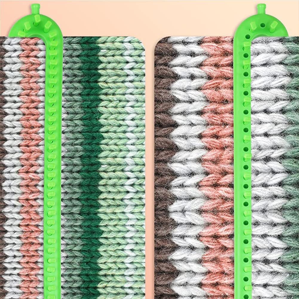 Katech Strickrahmen, 3 Dichter Zahn Knitting Loom Set mit Haken und Wolle Nadel, Lange Strickrahmen für Socken Mützen Schals Pullis, Klassischen Strickliesel