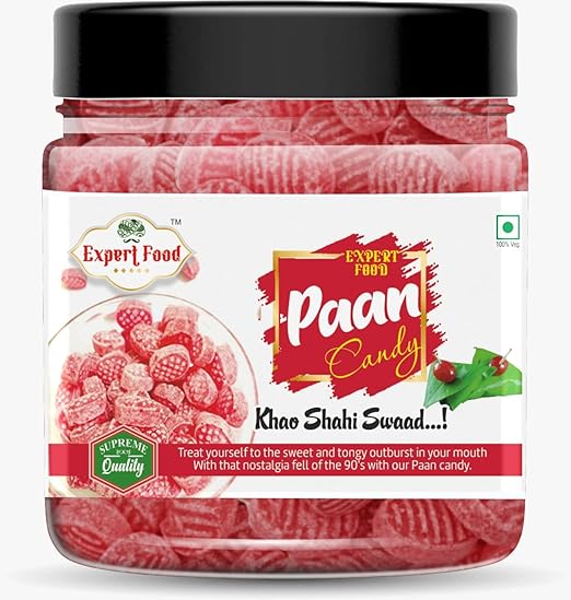 Expert Foods 100% Natural Paan Candy Pan Candy | Pan Flavour Candy | Hard Candy | Childhood Candy | Pan Toffee (200g)