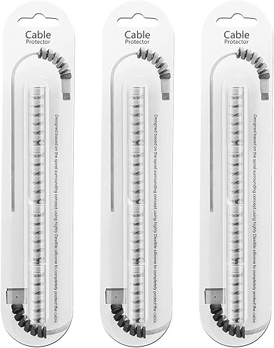 Miniatura 7 de Jetec 12 protectores de cable de carga en espiral de silicona para cables micro USB, protector de ratón, apto para teléfonos celulares, computadoras