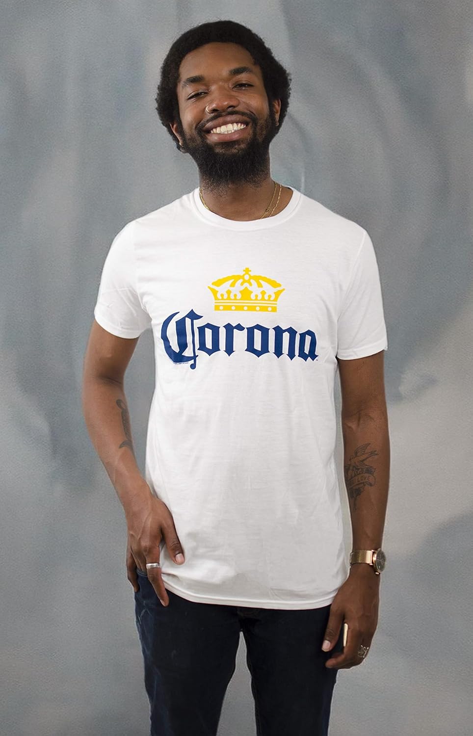 Tee Luv Men's Corona Beer Shirt - Corona Crown Brand Logo T-Shirt - Image 10