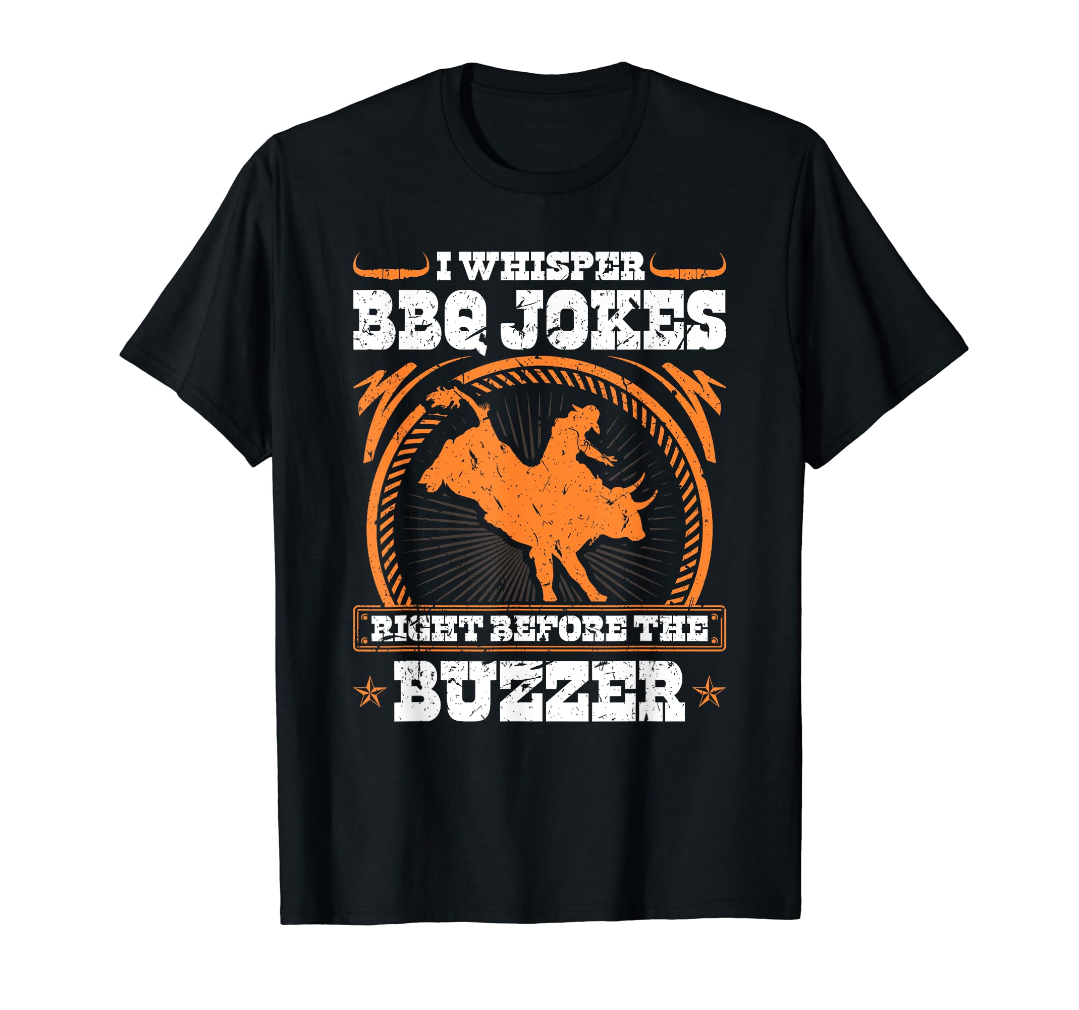 Bull Riding BBQ Jokes, Funny Rodeo Jaripeo Men Bull Rider T-Shirt