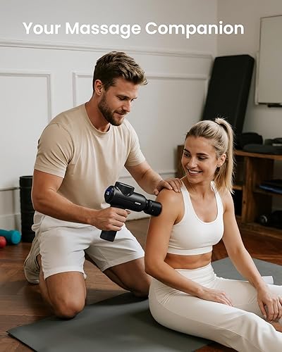 Miniatura 8 de RENPHO Pistola de masaje con calor y frío, HSA elegible por la FSA, regalos de cumpleaños de Navidad para mujeres y hombres, masajeador portátil de
