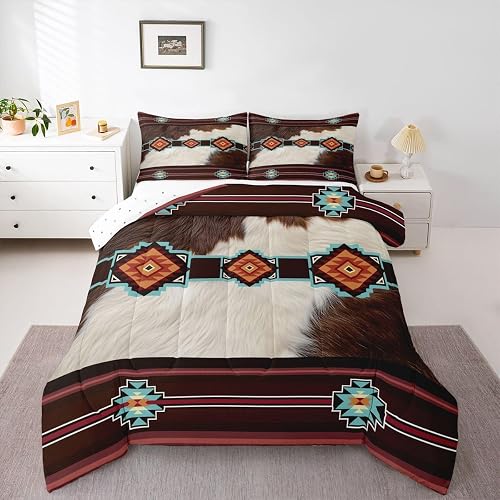 Feelyou Western Comforter Set Full Size Southwestern Bedding Set for Kids Boys G
