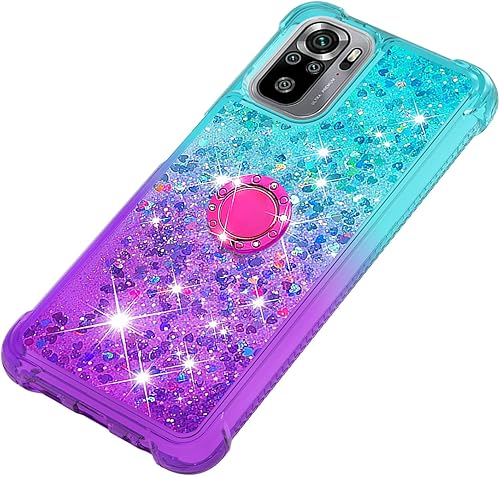 Miniatura 6 de Funda para Redmi Note 10 4G, funda para Redmi Note 10S, brillante efecto arenas movedizas, carcasa protectora de TPU con cuatro esquinas para Redmi