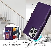 Vista 95 de Havaya Funda para iPhone 13 Pro Max y iPhone 12 Pro Max, cartera compatible con magsaf 2 en 1, desmontable magnética con tarjetero y ranura trasera