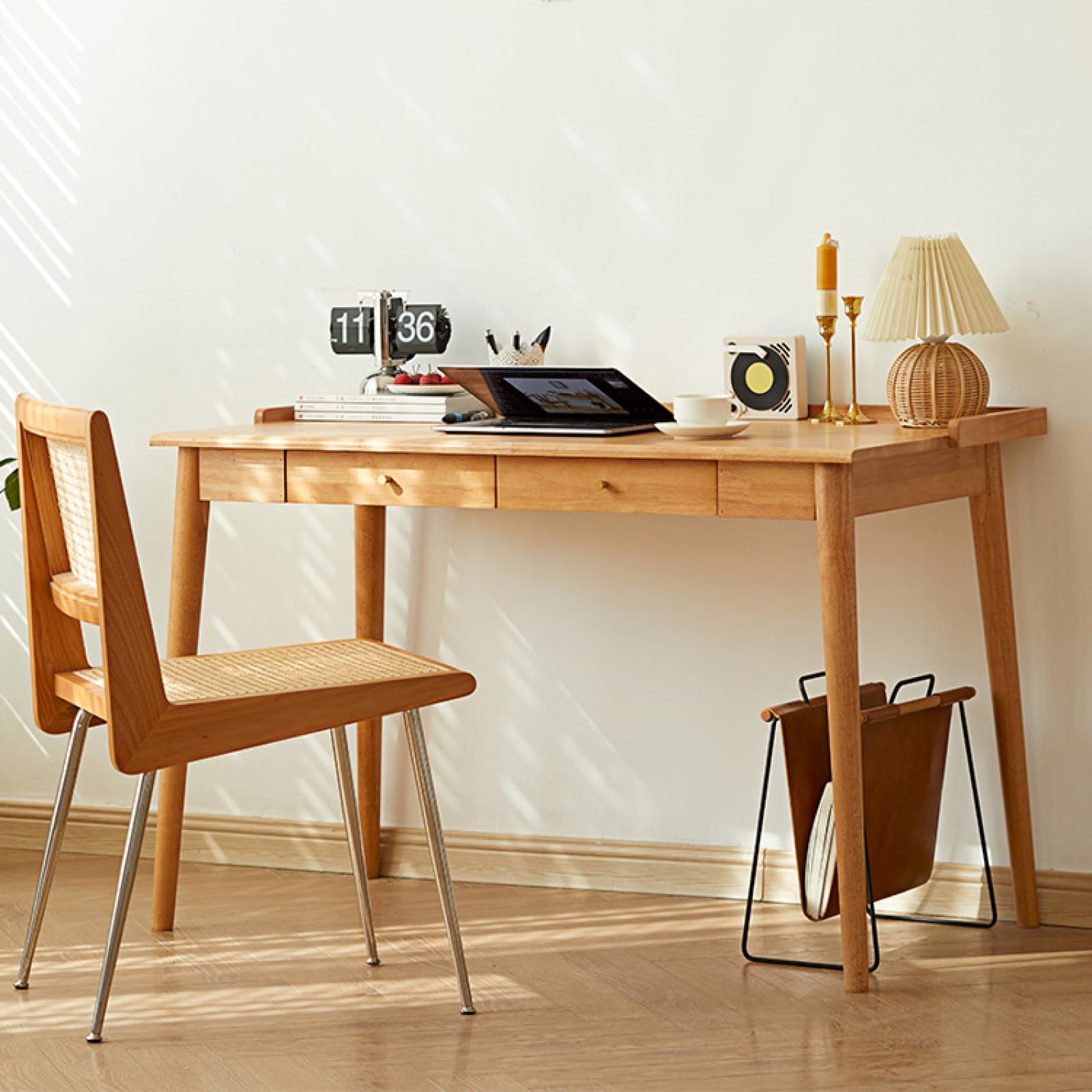 Bureau moderne milieu du siècle 100 cm de rangement pc ordinateur portable