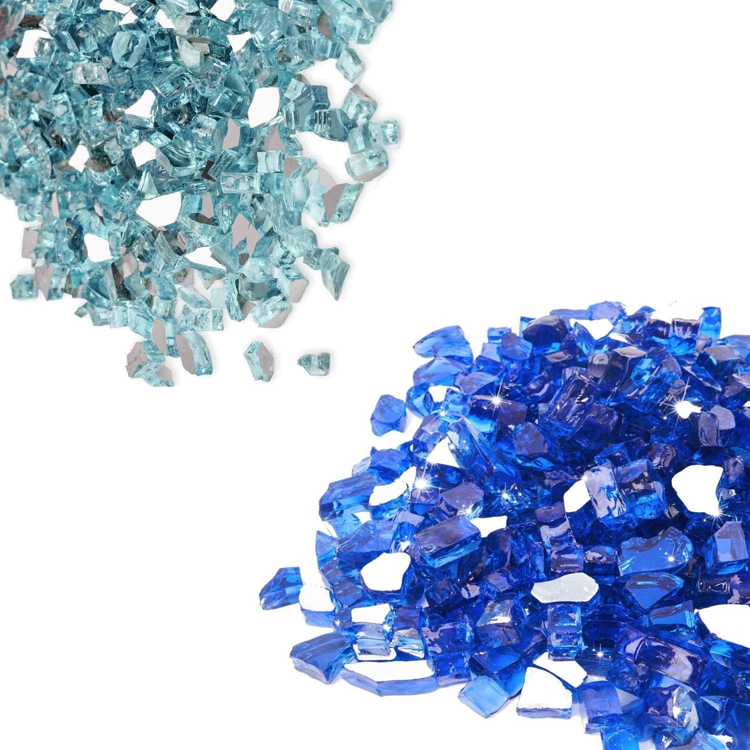 GASPRO 20 lbs 1/2" Cobalt Blue Fire Glass and 10 lbs 1/2