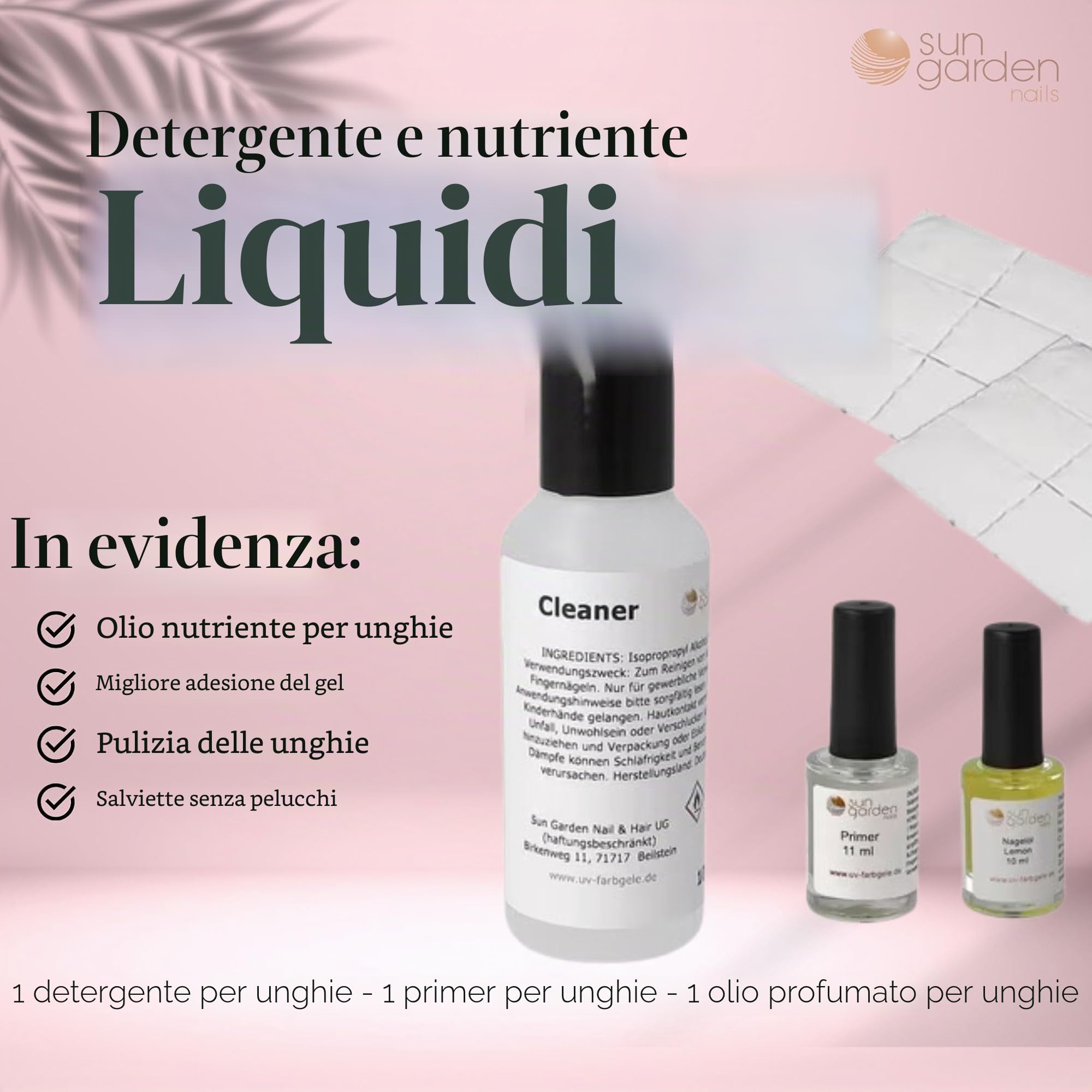 Sun Garden Nails Set di 154 Unghie in Gel per Principianti con Lampada UV, Set Completo di Accessori per Nail Art, Base Gel, Gel Colorato, Smalto UV, Primer, Olio per Unghie, Strass e Adesivi