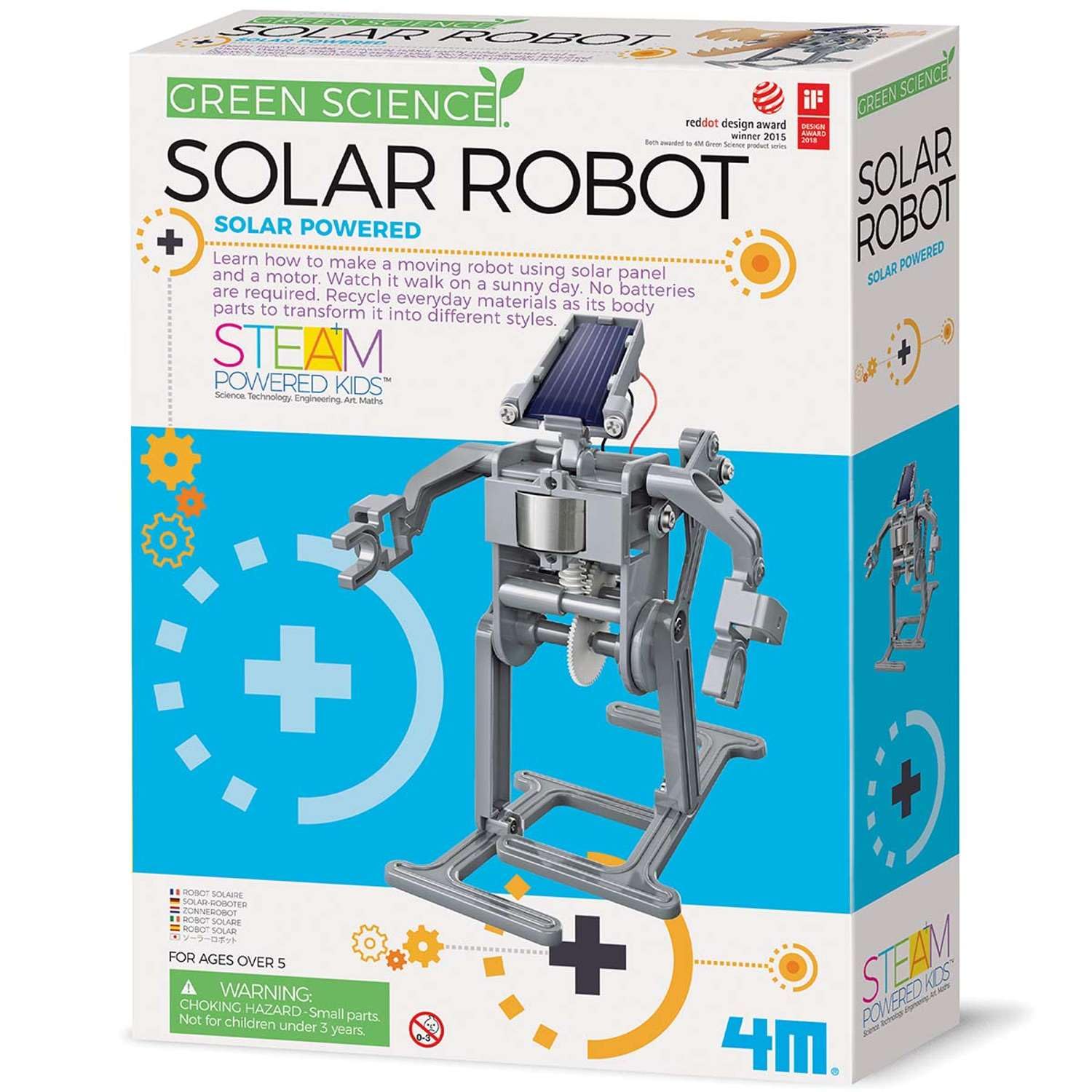 Green Science Solar Robot Kit with Customizable Recyclable Design - 1 Set for Kids