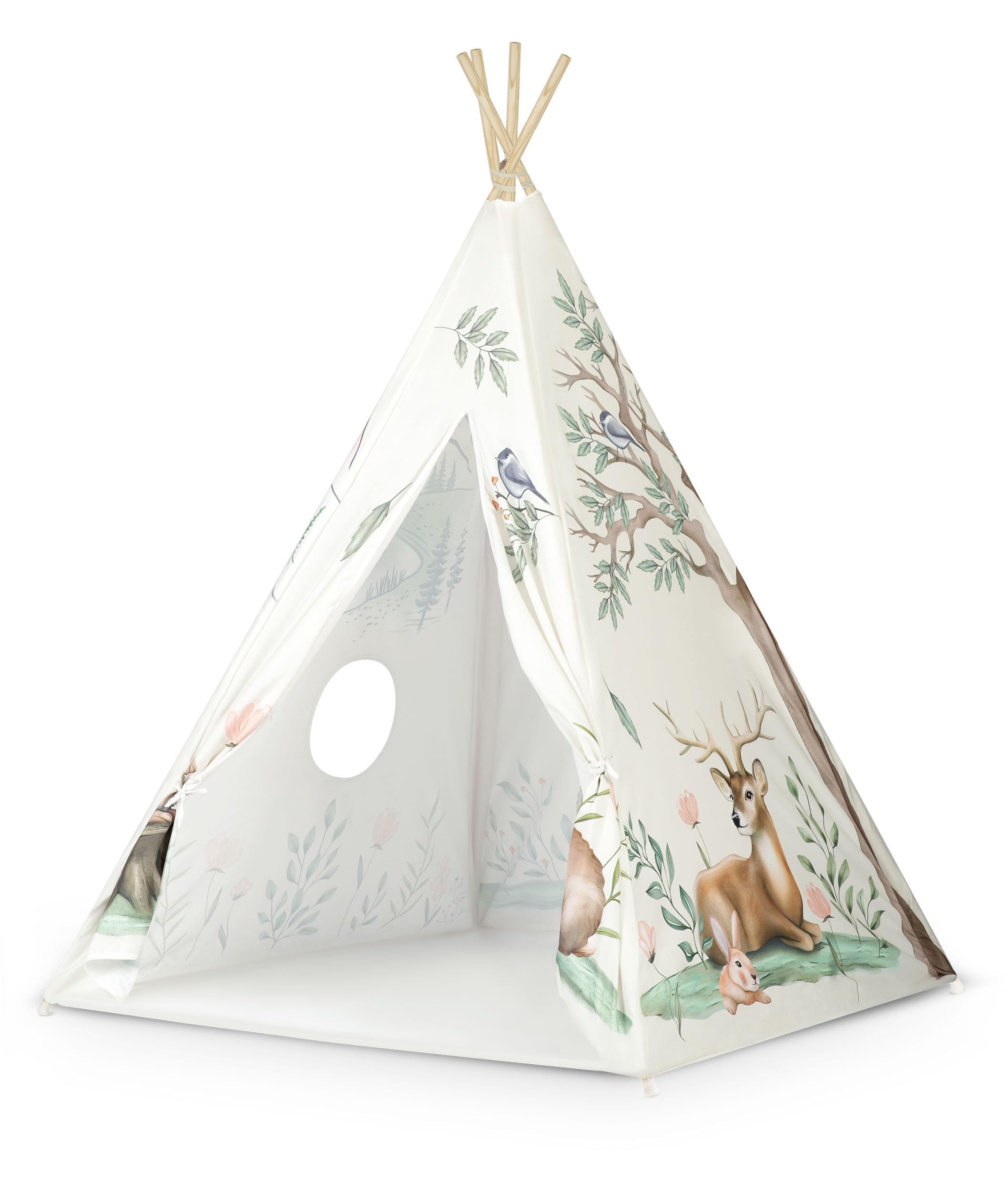 Nukido Tipi Infantil Tienda India para Niños Interior Exterior Habitación Infantil Beige