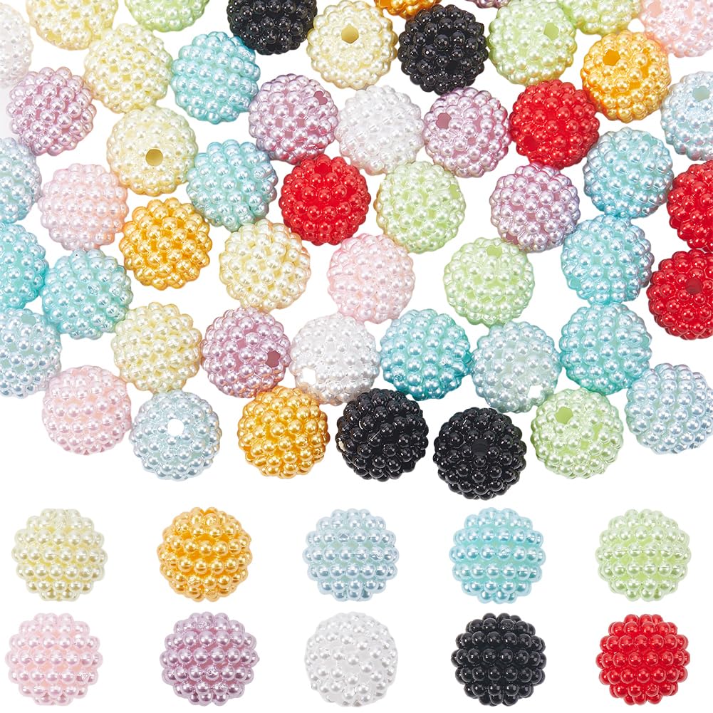 SUNNYCLUE 450 Stück ABS Perlen-Set – Herz, Stern, Schleife, Schmetterling, Rund, Weiß, Für DIY-Schmuck