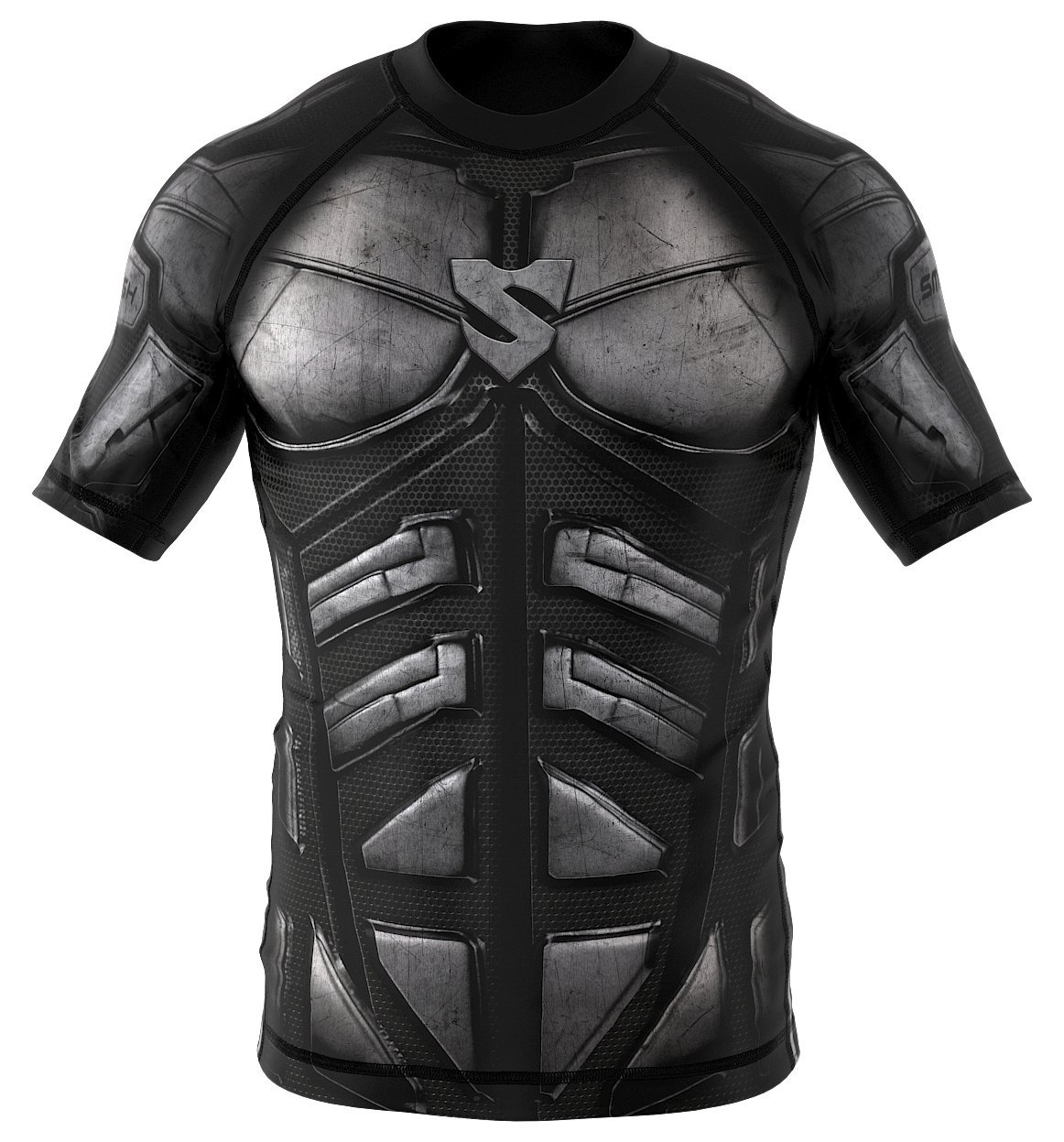 SMMASH Helion Rashguard Hombre Manga Corta, Camisetas Hombre para MMA, Artes Marciales, Krav Maga, BJJ, K1, Karate, Material Transpirable y Antibacteriano — view 38