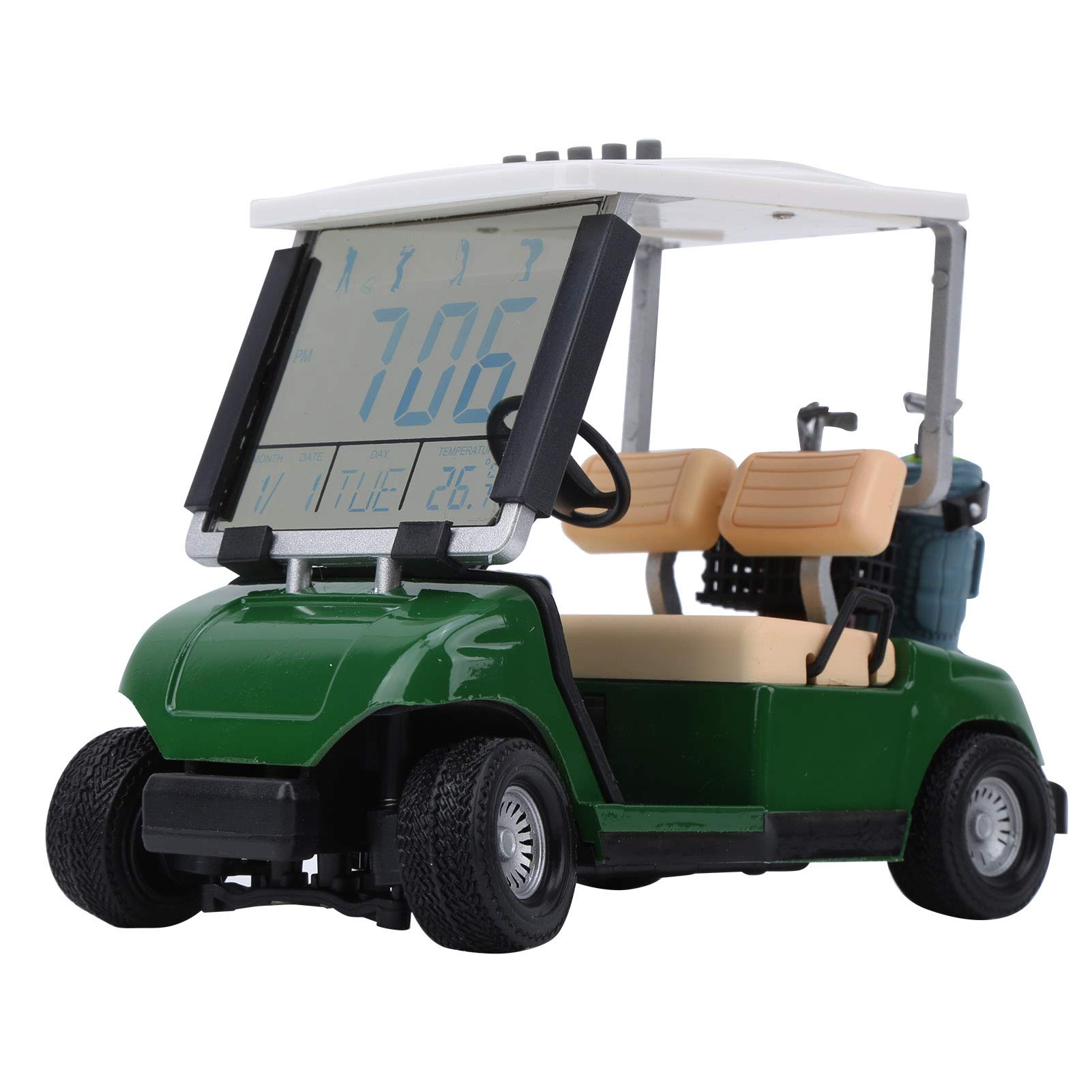 POENVFPO Miniature Cart with Perpetual Calendar and Clock Functionality: A Perfect Club Car Accessory & Unique Gift for Lovers