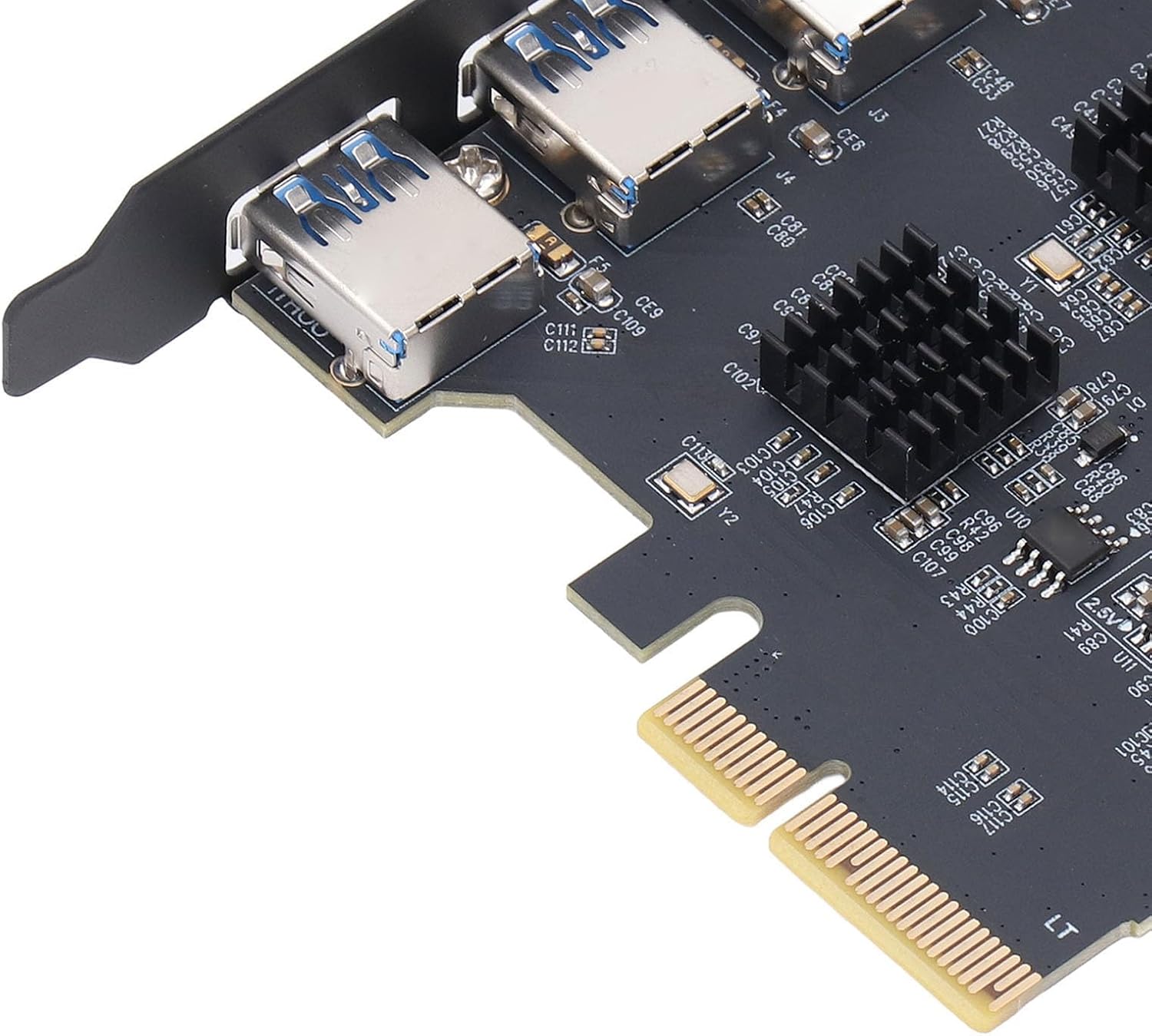 USB 3.2 Gen2 Pcie Expansion Card Durable PCB Material High Speed 10Gbps Expansion Card with 3 Type A and 2 Type C Ports Multi Device Connectivityfor Computer Motherboard Upgrade