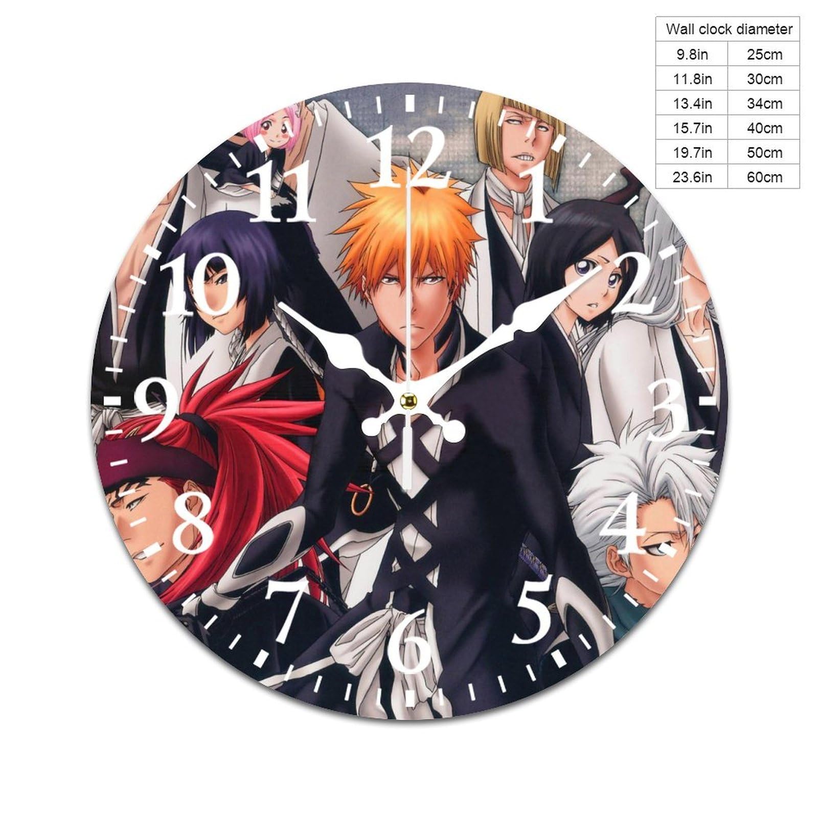 Amazon.co.jp: ブリーチ アニメ 掛け時計 静音 壁掛け時計 文字盤あり