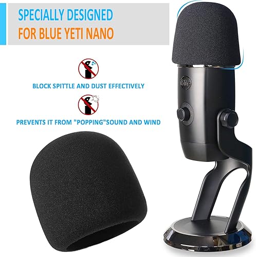 Miniatura 4 de YOUSHARES Blue Yeti X - Soporte de choque con filtro pop, soporte de choque de aleación con parabrisas de espuma que reduce la vibración y el ruido