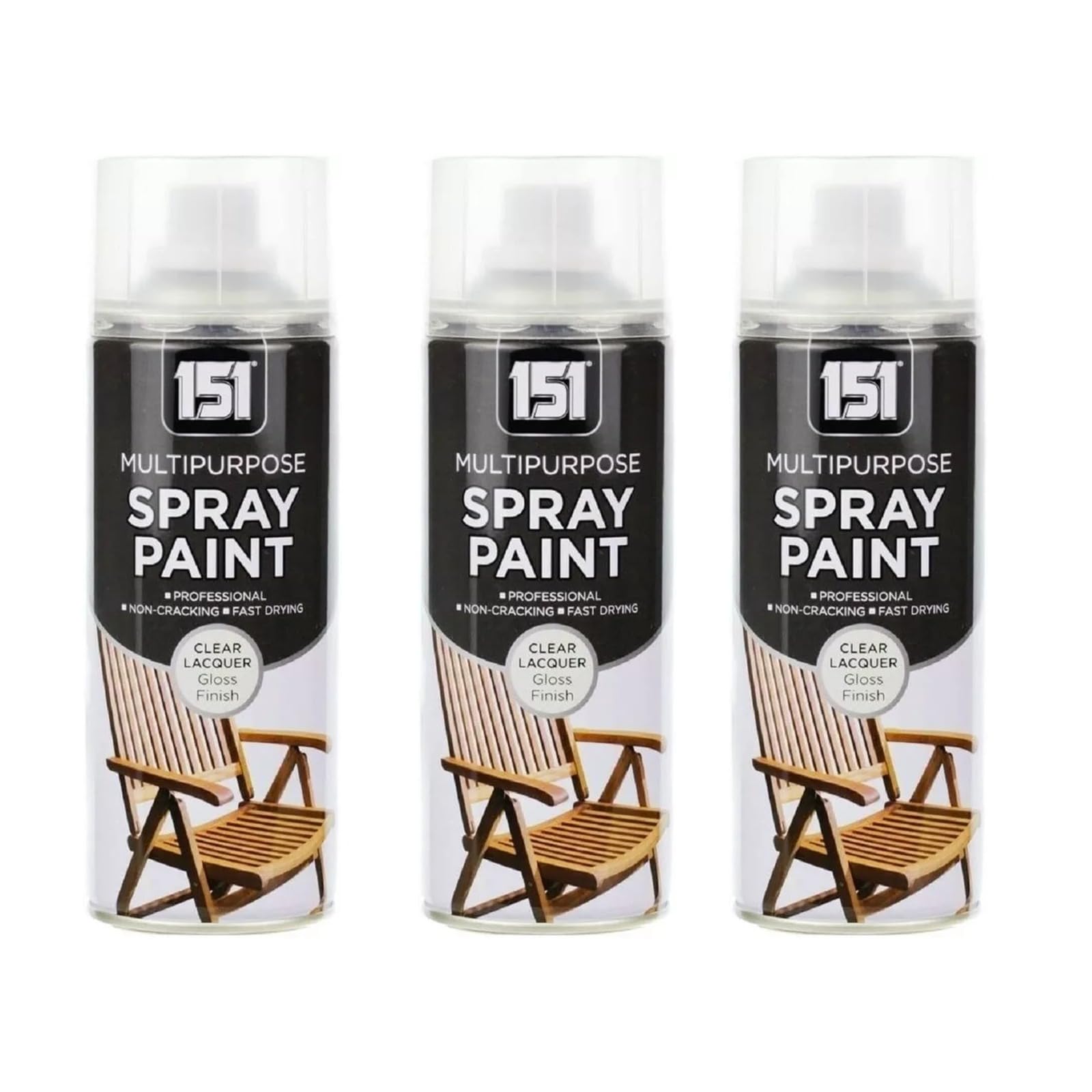 SDMAX Clear Lacquer Spray Paint, Fast Drying, High-Gloss Finish, Non-Cracking, Easy To Use, Durable And Long-Lasting, Lightweight And Portable, Multipurpose Use, 400ml (3PCS)