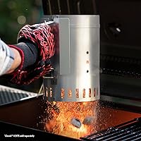 Vista 7 de Oklahoma Joe's Rambler - Cubierta de parrilla de carbón de mesa + parrilla de carbón para parrilla de carbón con disparador de liberación rápida, 12