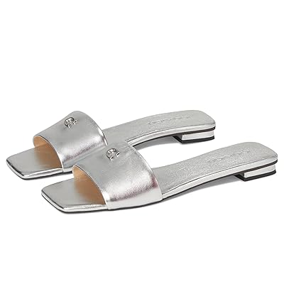 COACH Sculpted C Metallic Leather Flat Sandals Women