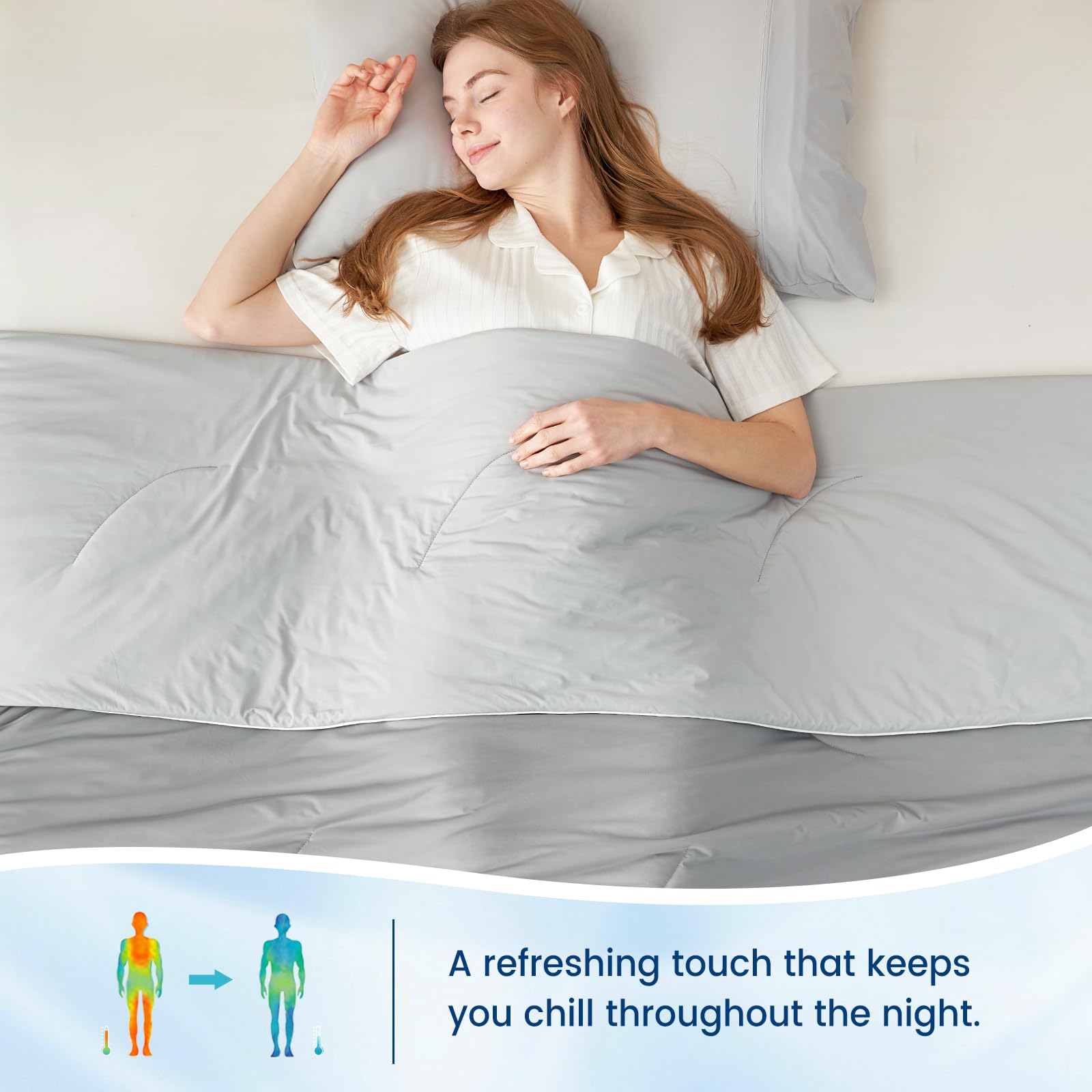 Amazon.com: Cozy Bliss Cooling Comforter Queen Size, Reversible