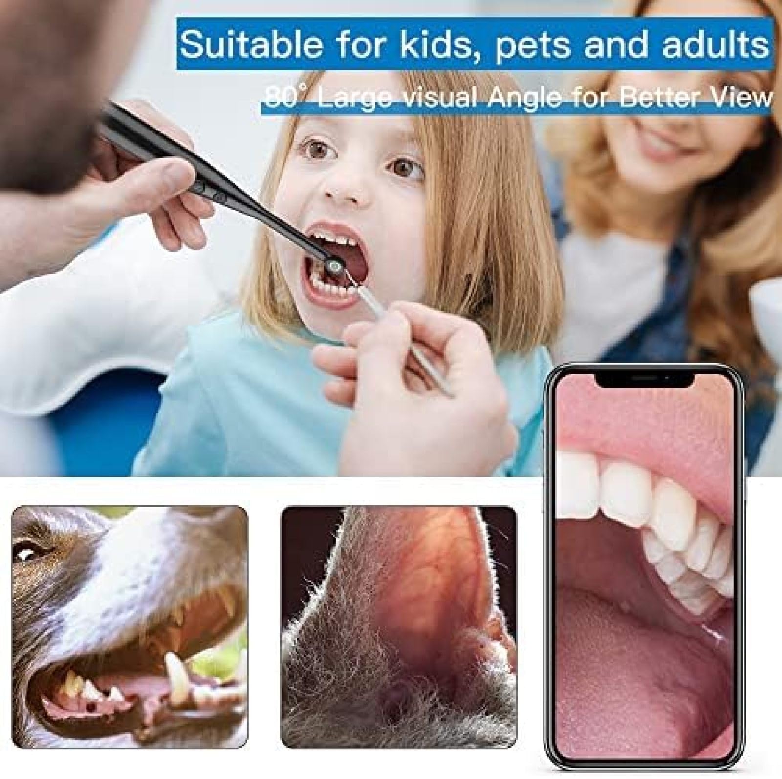 Caméra buccale Dentaire, Endoscope Intra-Oral sans Fil, Soins dentaires, caméra Dentaire USB 3 en 1, loupe Dentaire pour PC, iOS, Android
