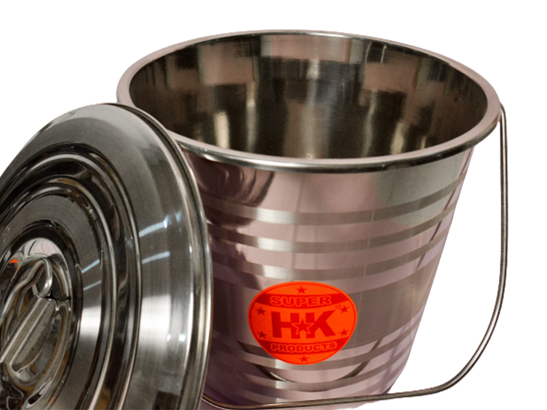 Super HK Stainless Steel Jointless Leak Proof Bucket with LID (9 Litre) (B0C36WGF57) Amazon Price History, Amazon Price Tracker