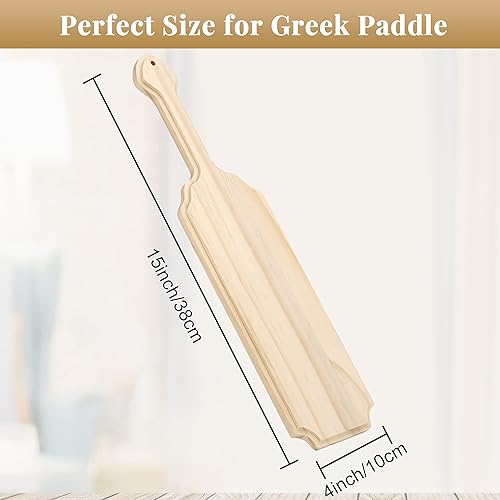 Miniatura 3 de Caydo Paleta de madera sin terminar de 15 pulgadas, paleta de fraternidad griega, paleta de hermandad de pino macizo para decoración de artes de