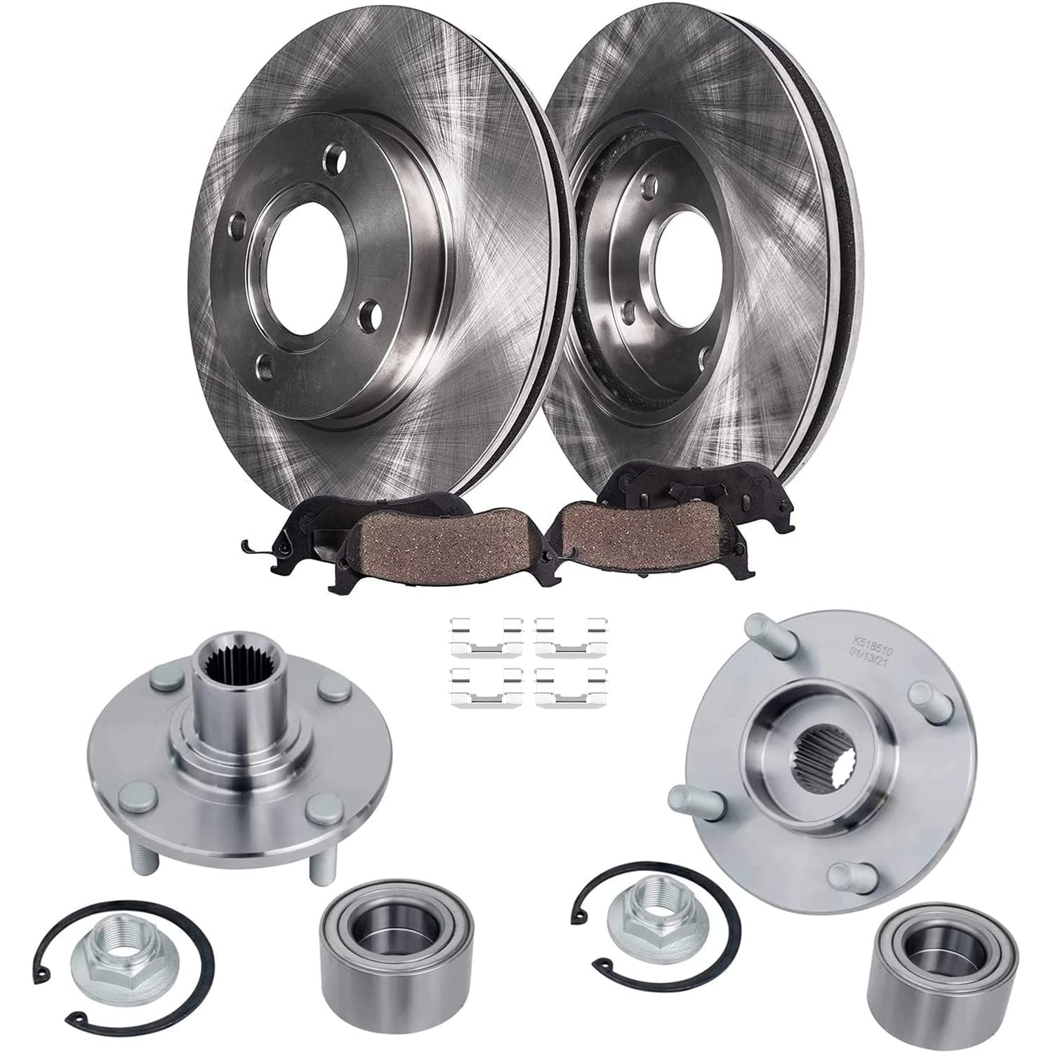 Detroit Axle - Front Brake Kit for 2008-2011 Ford Focus