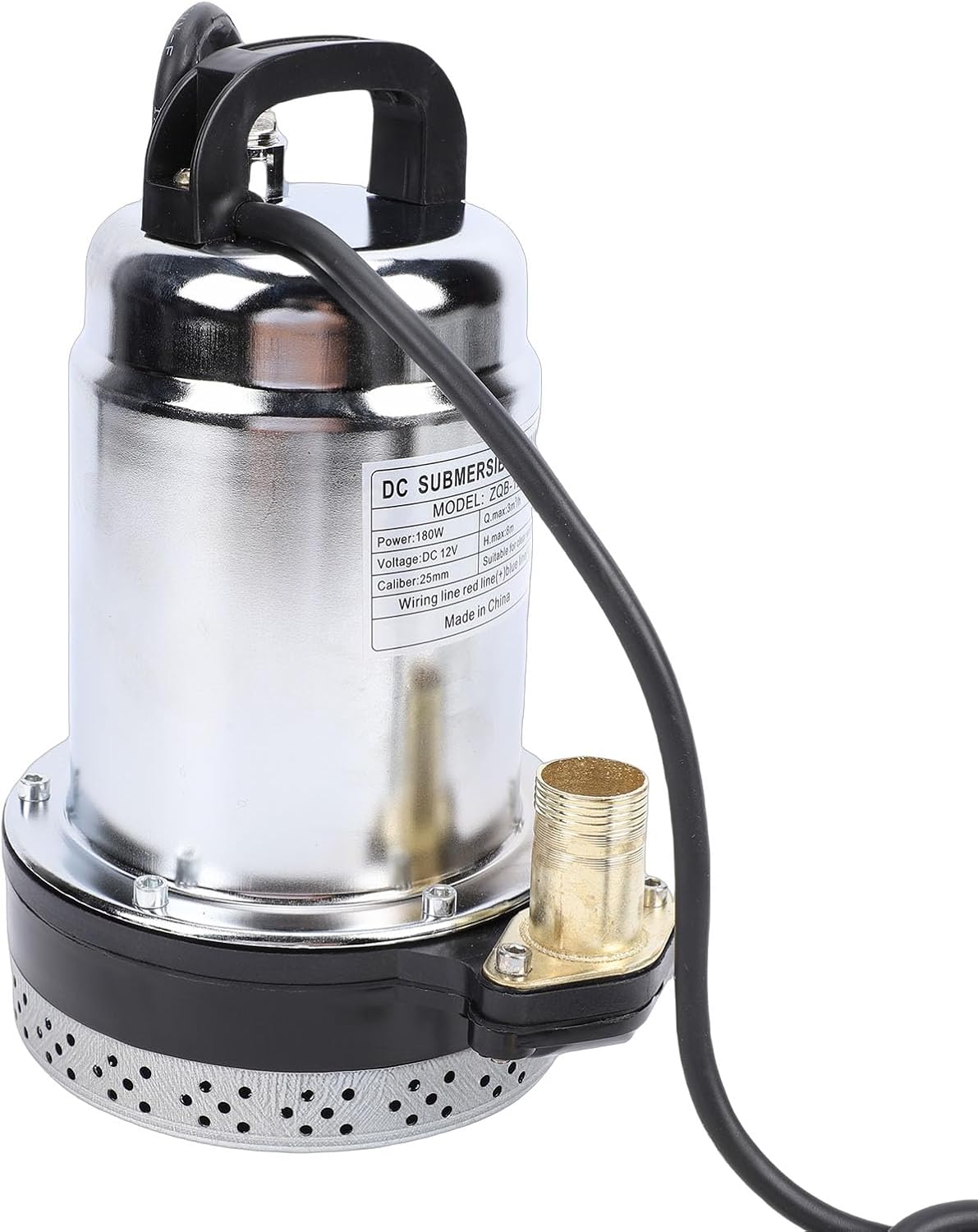 Fafeicy 180W Submersible Pump for Deep Well Irrigation, Stainless Steel Portable Pump with 26FT Lift, Perfect for Home Garden and Residential Farms