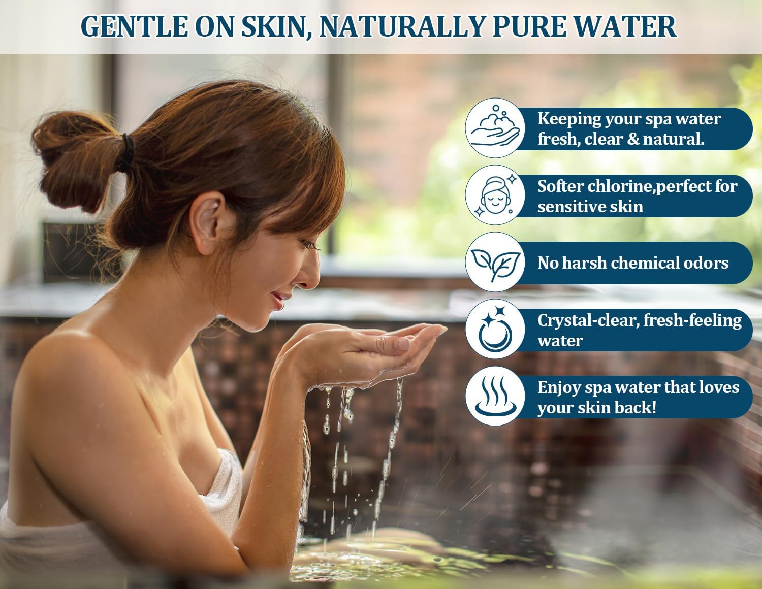 Salt Water chlorination System Cartridge Replacement for Spas & Hot Tubs/Hot Spring Highlife/Limelight,Chlorine-Generating Filter for Gentle,Soft Fresh Water to Helps Combat Dry Eyes&Itchy Skin,1Pack