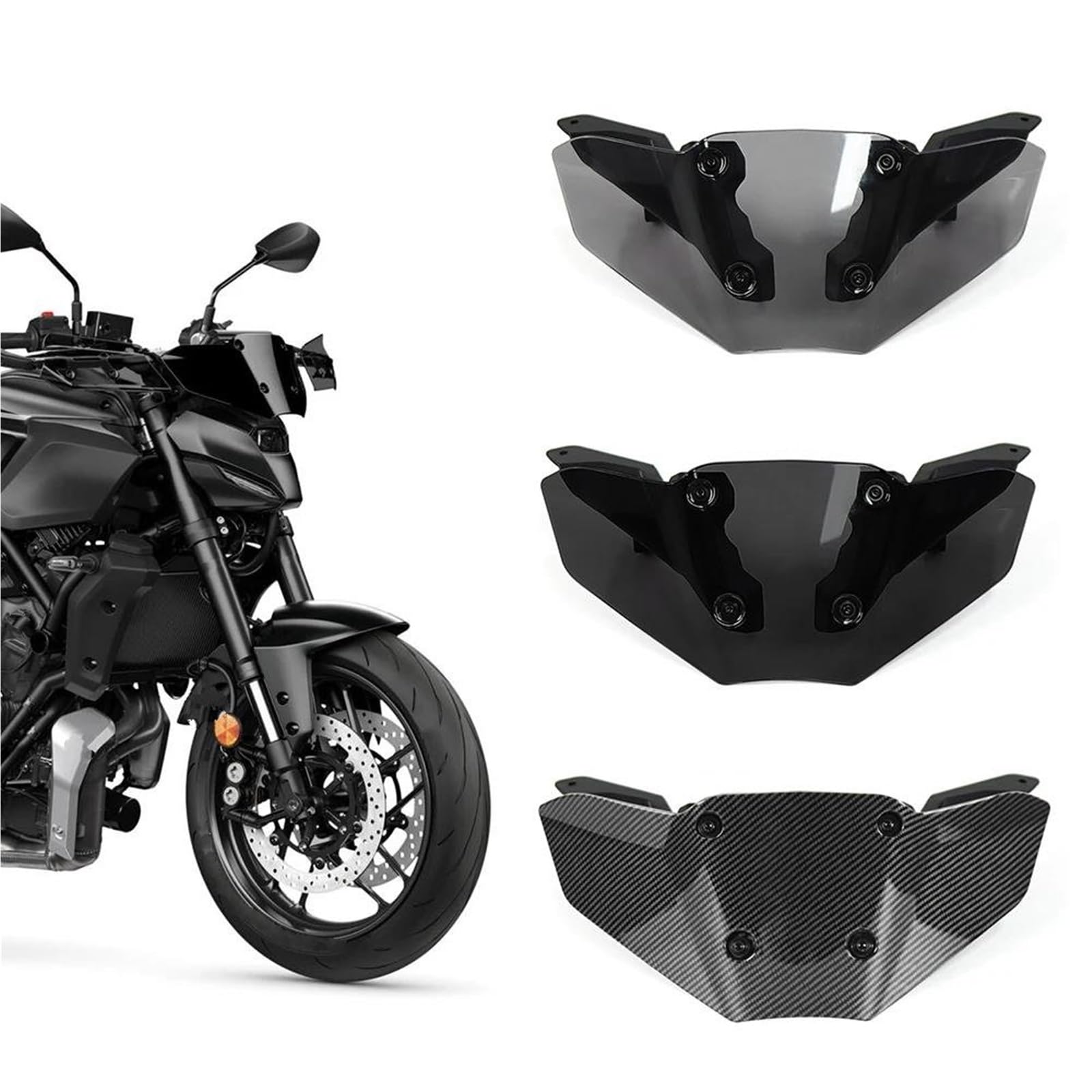 Deflettore Deflettore Parabrezza Per Moto Per YAMAHA MT-07 MT07 MT 07 2025 2026 Spoiler Estensione Cupolino Parabrezza Per Moto