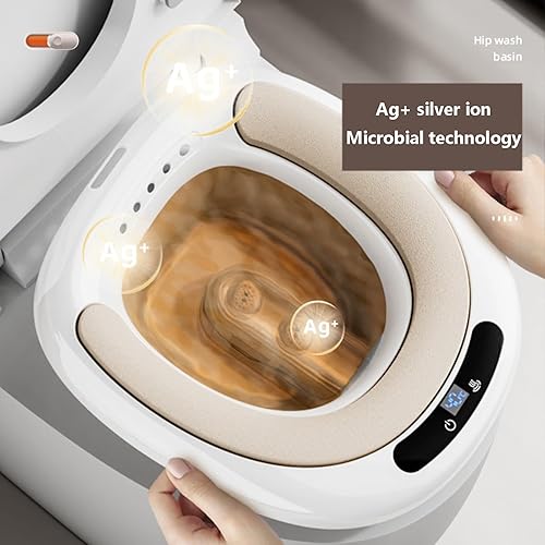 Miniatura 3 de Bañera eléctrica para asiento de inodoro para hemorroides, cuidado posparto, kit de baño para mujeres, alivio de la inflamación vaginal/anal, PVC,