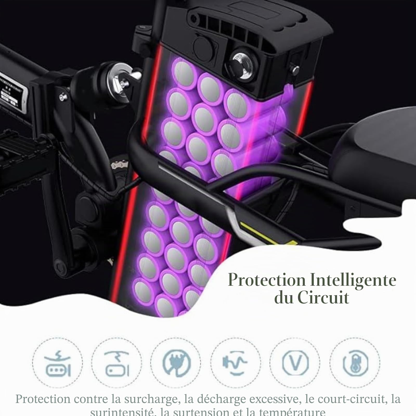 Batteries pour Vélo 36V 15.6AH Batterie Velo Électrique au Lithium-ION Batterie avec Chargeur BMS, pour E-Bike 250W 500W Moteur