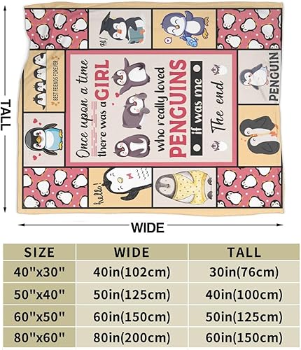 Miniatura 7 de Manta divertida de pingüino, suave y cálida y linda manta de franela de animal de pingüino kawaii, acogedora manta de forro polar esponjoso, manta