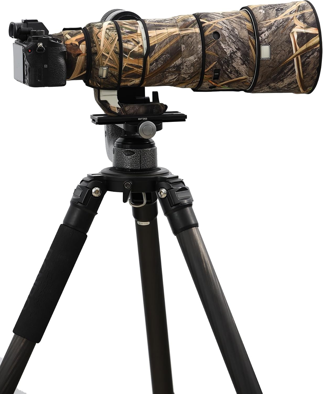 Rolanpro Waterproof Lens Cover Camouflage Raincoat for Sony FE 100-400mm F4.5 GM OSS Lens Protective Sleeve Case Clothing-#49 Grass camo Waterproof