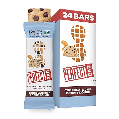 Miniatura 10 de Perfect Bar - Barra de proteína refrigerada original, mantequilla de maní con chispas de chocolate oscuro, barra de 2.3 onzas, 8 unidades (paquete
