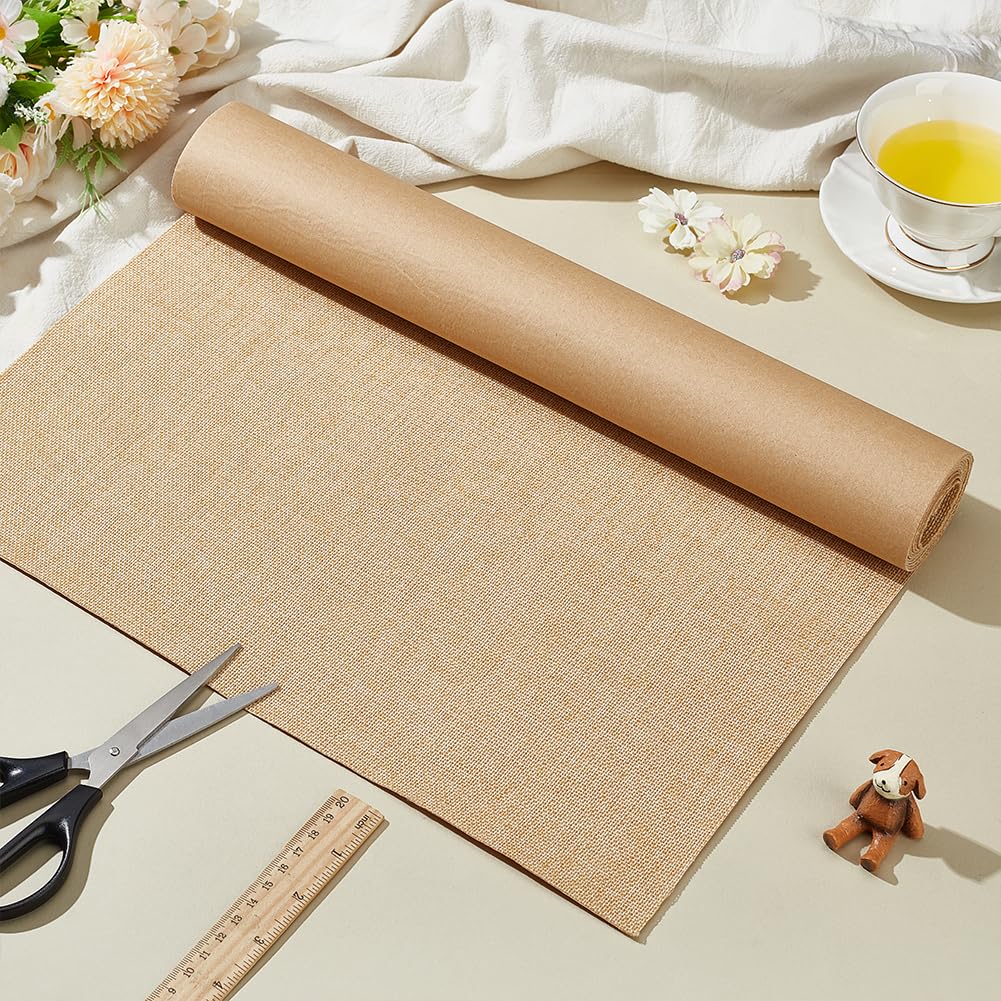 BENECREAT 2m Toppe di Riparazione In Lino Fine Beige, Nastro Adesivo per Tappezzeria In Tessuto Autoadesivo Da 40cm, Arredamento, Divano, Abbigliamento, Giacche, Mestieri