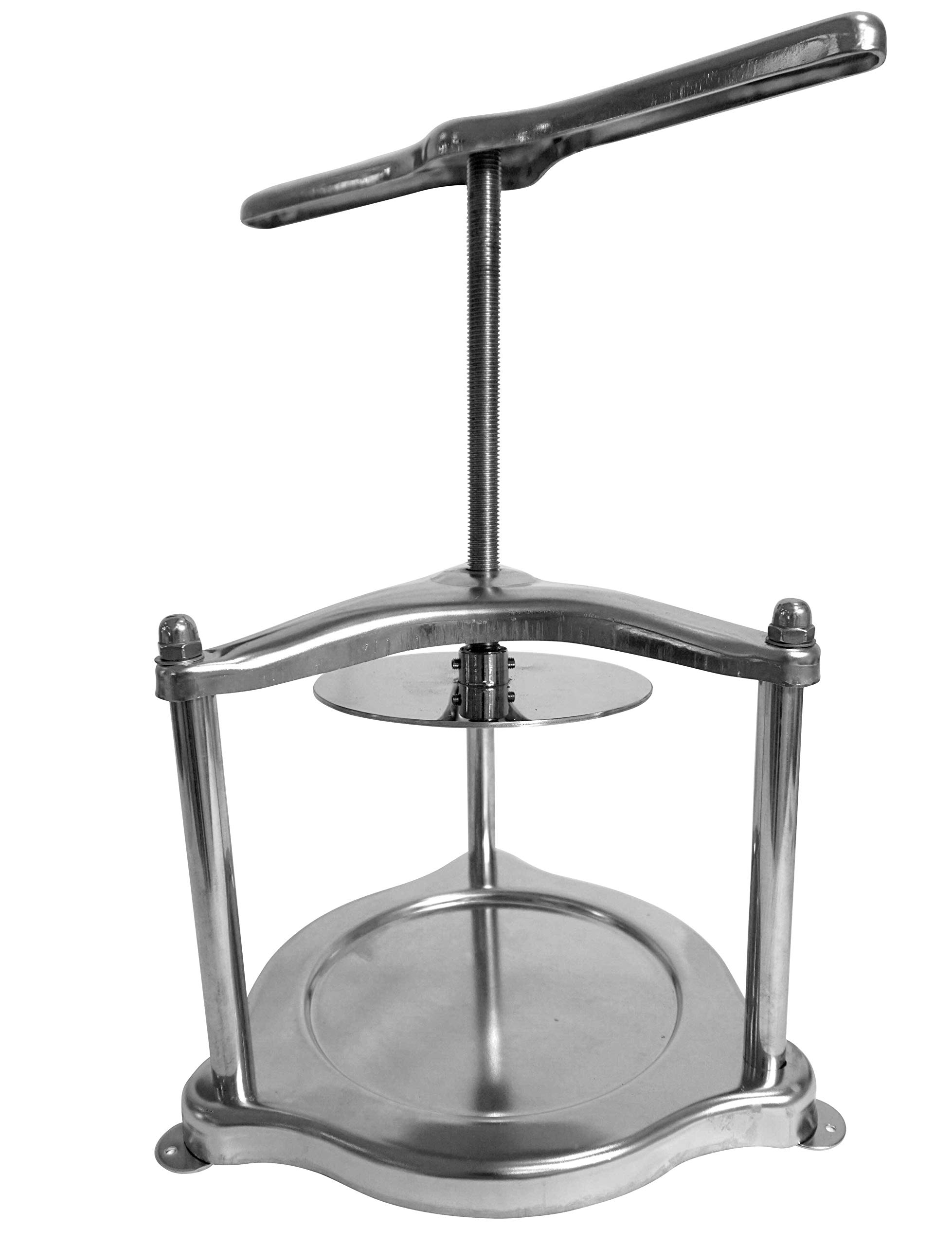 100% Edelstahl - Mini Obstpresse manuell/Beerenpresse (Traubenpresse) / Kloßpresse, inkl. Presstuch (6 Liter)
