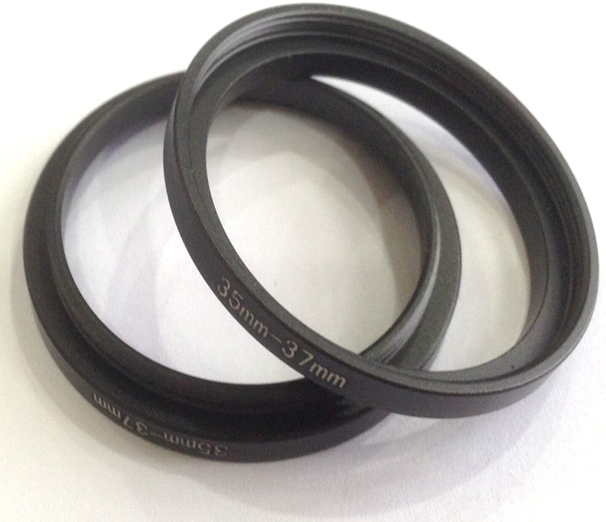 2x Metal 35mm To 37mm Step Up Rings Screws Adapter Diameter Switch 35-37mm Video Digital Camera Lens Connect-ing Size 35-37 Filter Circle Film Picture View Fixed Connector Focus Parts Accessory - Image 2
