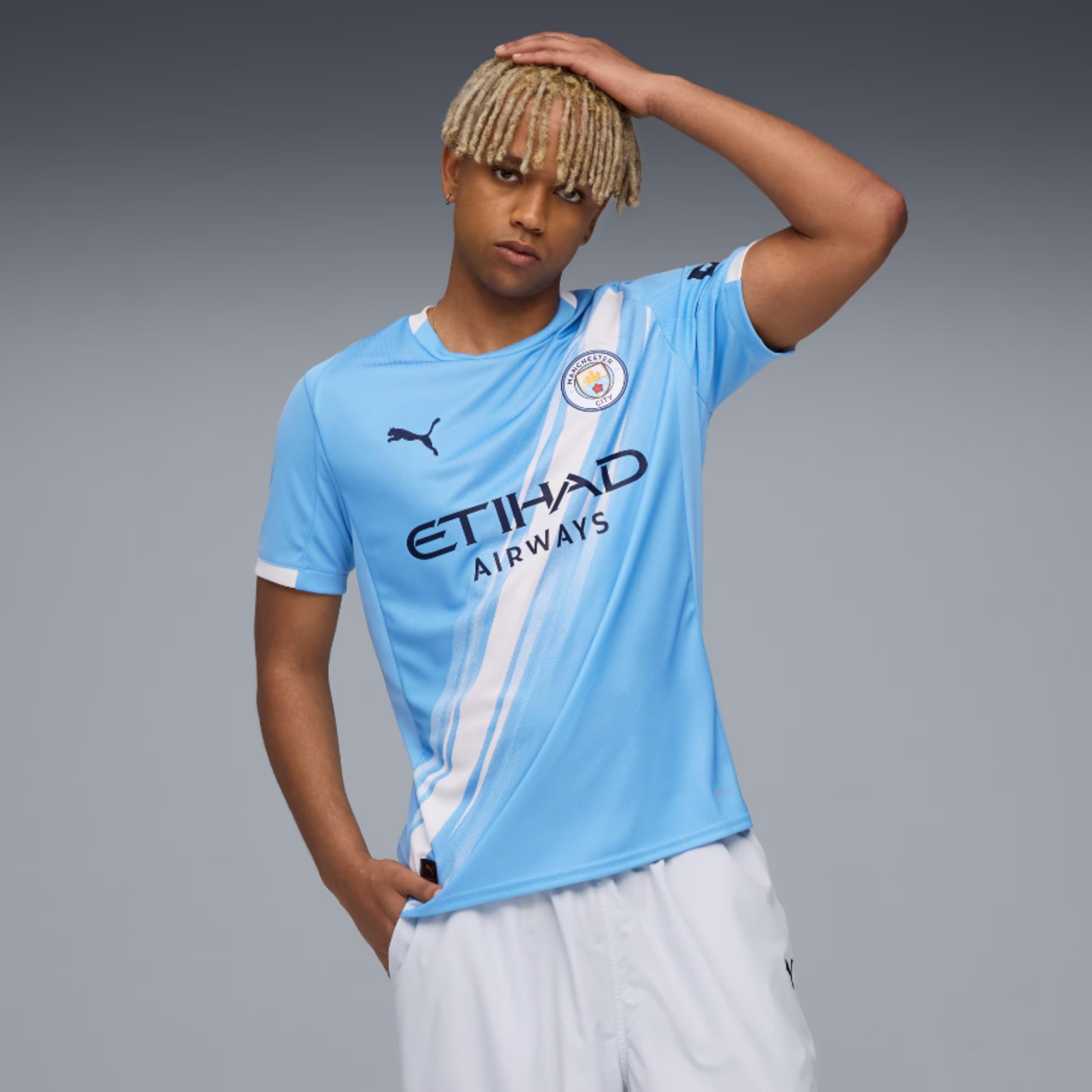 PUMA Original ManCity Trikot Herren [Home 25/26] Offizielles Manchester City Trikot [Spieler oder Personalisiert] Fussball Sportbekleidung Sport Tshirts Herren Fußball Shirt Männer