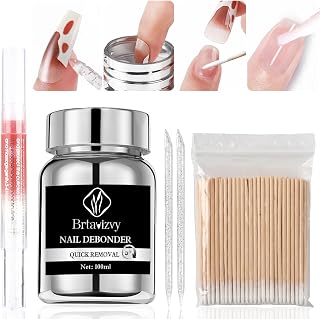 Professional Nail Debonder Kit, 100ml Quick Removal Solution With Swabs, Nail Cuticle Oil Pen Complete False Nail Tips Nail Extension Removal Set