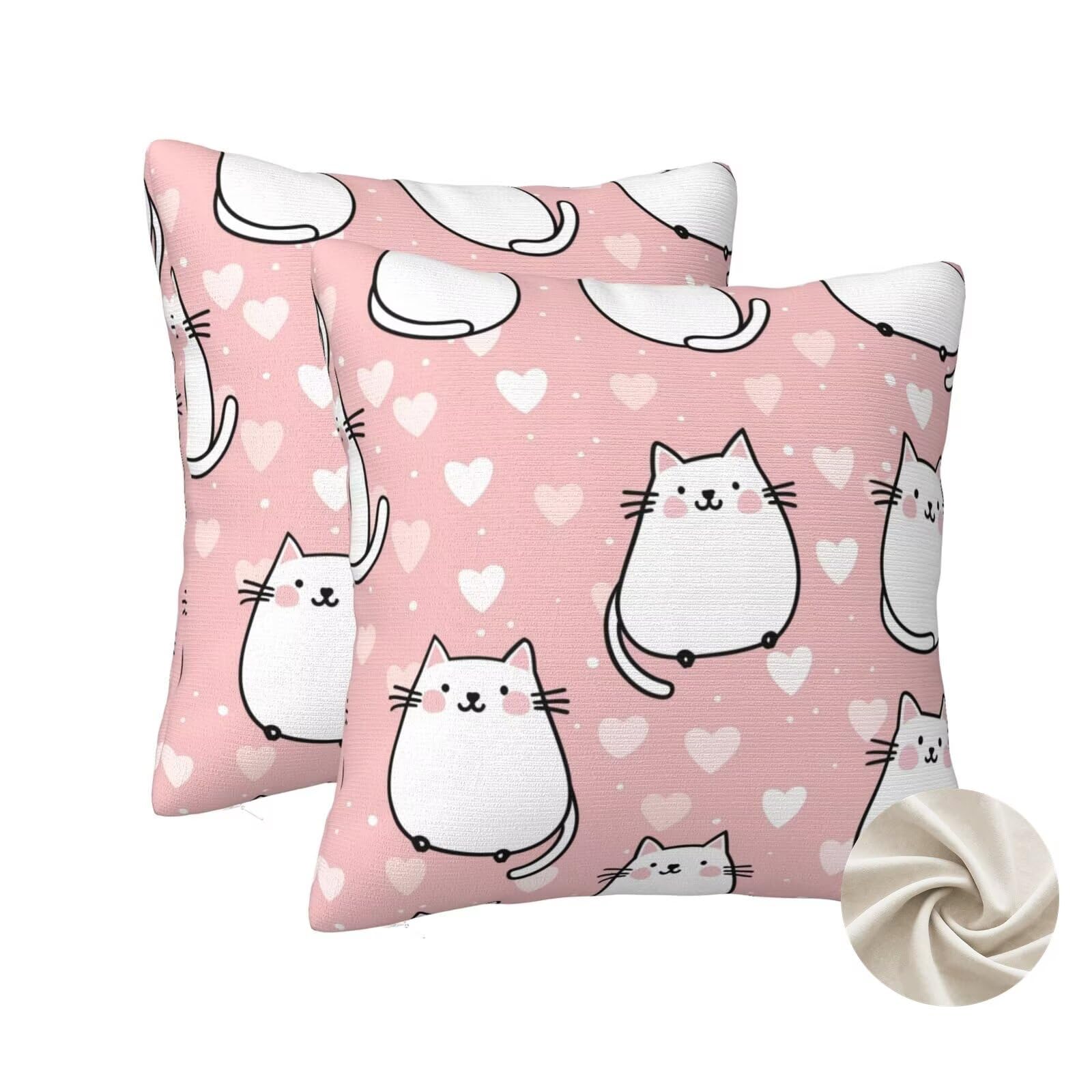Coussin canapé rose et chaleureux avec 2 housses de coussin 50x50