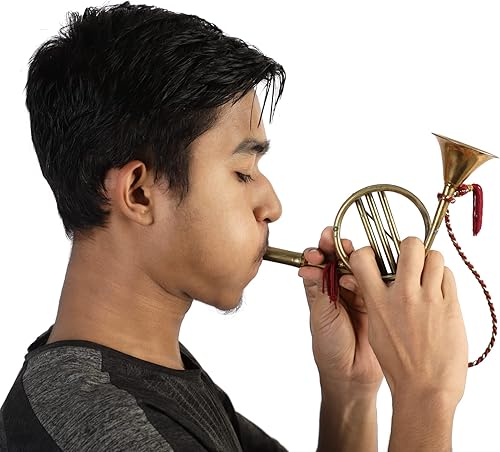 Miniatura 5 de Instrumento musical Bugle Instrumento musical de viento de latón, banda de latón del ejército, trompeta, instrumento de latón, cuerno de flisco,