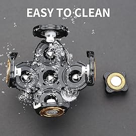 5 Blades Head Shaver Replacement Heads Replacement Blades Head Shaver Universal Replacement Blade Head Electric Razor for Men (5D Gold)